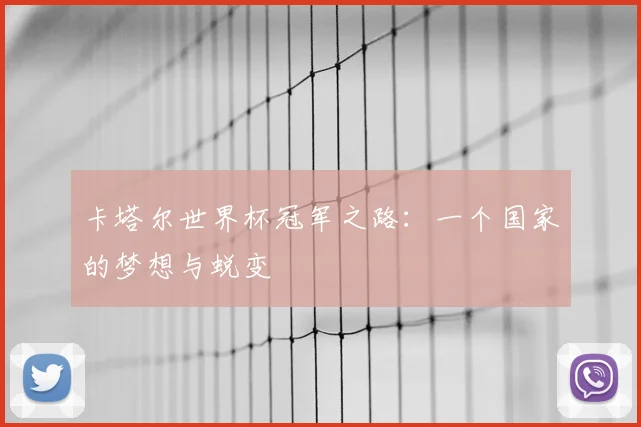 卡塔尔世界杯冠军之路：一个国家的梦想与蜕变