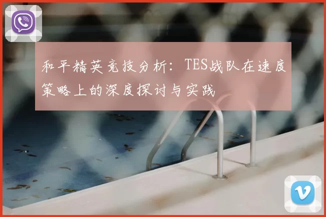 和平精英竞技分析：TES战队在速度策略上的深度探讨与实践